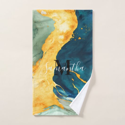 ターコイズ バスタオルセット (ハンドタオル)