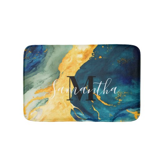 ターコイズ バスマット (正面)