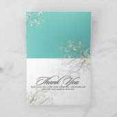 ターコイズ＋バニラ スワール フォト サンクス / DIY カラー サンキューカード (内部)