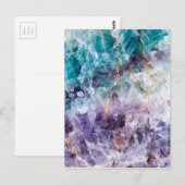 ターコイズ&パープルクォーツ結晶 ポストカード (正面/裏面)