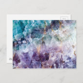 ターコイズ&パープルクォーツ結晶 ポストカード (正面/裏面)