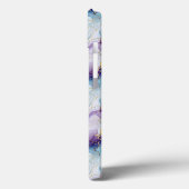 ターコイズ&パープルマーブル Case-Mate iPhoneケース (裏面 / 左)