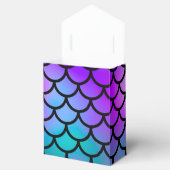 ターコイズ パープル ピンク ブルー マーメイド スケール ファンタジー パーティー フェイバーボックス (オープン)
