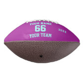 ターコイズ・パープル・フットボール（名前、ナンバー、チーム） アメリカンフットボール (回転270)
