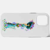 ターコイズ&ピンクデイオブザデッドエレガントカトリナ Case-Mate iPhoneケース (裏面 (横))