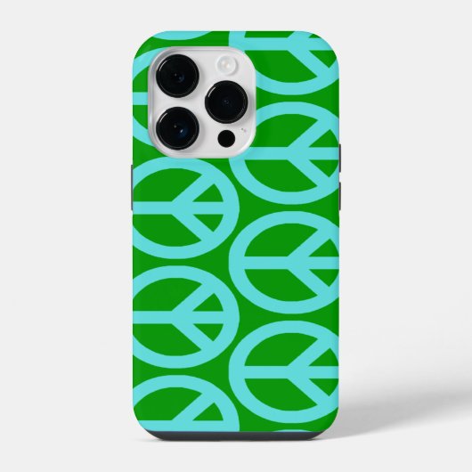 ターコイズ・ピースサイン iPhoneケース (裏面)