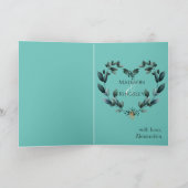 ターコイズ フラワーベース すごい記念日 サンクスカード サンキューカード (内部)