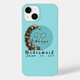 ターコイズ フラワーモノグラム トートバッグ | 花嫁の仲間たち Case-Mate iPhone 14ケース