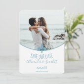 ターコイズ フルール ド リス フォト セーブ ザ デート アナウンスメント 案内状 (スタンド正面)