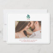 ターコイズ ブォホ 秋のウェディング セーブザデート (裏面)