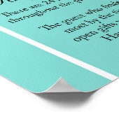 ターコイズ ブライダルシャワー ゲーム サイン アクア (角)