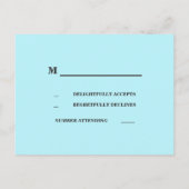 ターコイズ ブラウン カントリー ウエスタン ウェディング RSVP インビテーションポストカード (裏面)