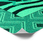 ターコイズ&ブラックココペリサウスウエストウォールアート ポスター (角)