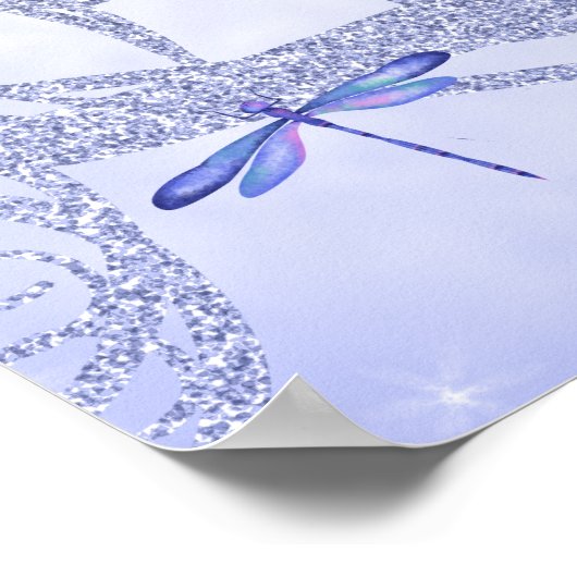 ターコイズ&ブルークインセアニラウェルカムサイン ポスター (角)