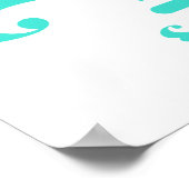 ターコイズ、ブルーグリーンフルーアデリス ポスター (角)