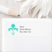 ターコイズ、ブルーグリーンフルーアデリス ラベル (インサイチュ)