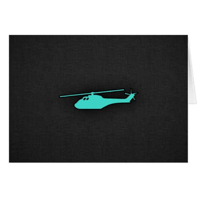 ターコイズ；ブルーグリーンヘリコプタ (正面横)