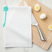 ターコイズ;ブルーグリーンホッケー キッチンタオル (四つ折り)