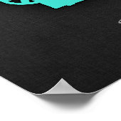 ターコイズ;ブルーグリーンムービーカメラ ポスター (角)