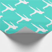 ターコイズ;ブルーグリーン武術アーツ ラッピングペーパー (角)