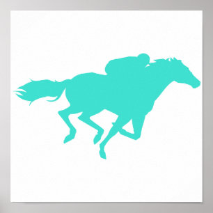 ターコイズ;ブルーグリーン競馬 ポスター