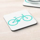ターコイズ;ブルーグリーン自転車 コースター (左側)