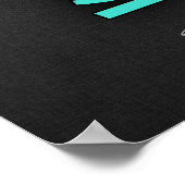 ターコイズ;ブルーグリーン顕微鏡 ポスター (角)