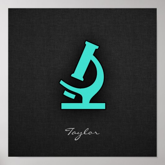 ターコイズ;ブルーグリーン顕微鏡 ポスター (正面)