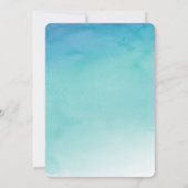 ターコイズ&ブルー オンブル 水彩 結婚式招待状 1a 招待状 (裏面)