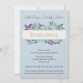 ターコイズ ブーケ ラスティック ウェディング スイート リハーサル パーティー 招待状 (正面)