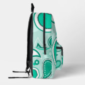 ターコイズ プリントバックパック (左)