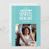 ターコイズ |ホリデーベーキングスピリッツ明るい写真 シーズンカード (正面/裏面)