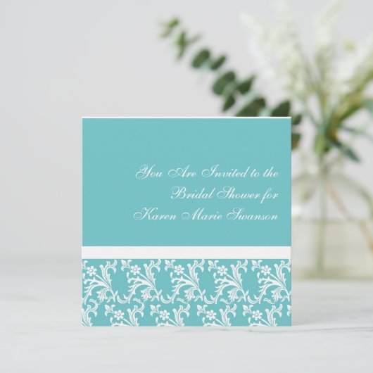 ターコイズ&ホワイトエレガンス 招待状 (スタンド正面)