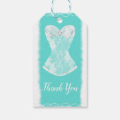 ターコイズ&ホワイトグラムランジェリーシャワーパーティー ギフトタグ (裏面)