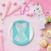 ターコイズ&ホワイトグラムランジェリーシャワーパーティー ペーパープレート (パーティー)