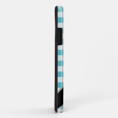 ターコイズ&ホワイトジンガムカスタムiPhone 5ケース Case-Mate iPhoneケース (裏面/右)