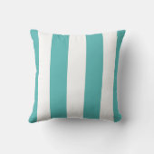 ターコイズ&ホワイトデストライプのコ クッション (裏面)