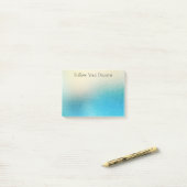 ターコイズ ホワイト アクア ブルー スターフィッシュ ビーチ ウェディング ポストイット (デスク上)