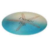 ターコイズ ホワイト アクア ブルー ヒトデ ビーチ カッティングボード (角)