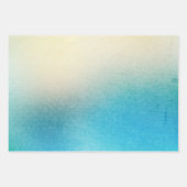 ターコイズ ホワイト アクア ブルー ビーチ ホワイト スターフィッシュ ラッピングペーパーシート (正面2)