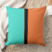 ターコイズ&マンゴータンゴ無地のカラー背景 クッション (ブランケット)