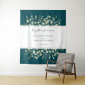ターコイズ ユーカリ ウェディング テイキュー フォーエバー タペストリー (インサイチュ)