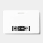 ターコイズ ライトブルー ビジネス フォト スタッフ ID バッジ (裏面)