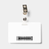 ターコイズ ライトブルー ビジネス フォト スタッフ ID バッジ (裏面 （クリップ付）)