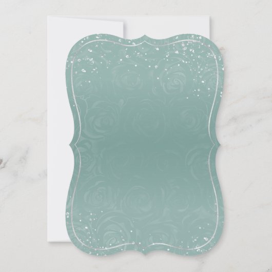 ターコイズ ライト サージ シアフォーム プリンセス クインス バースデー 招待状 (裏面)