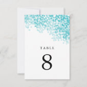 ターコイズ ライト シャワー テーブル ナンバー カード (裏面)