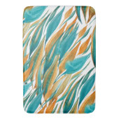 ターコイズ&ラスト秋アート バスマット (正面縦)
