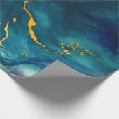 ターコイズ ラッピングペーパー (角)