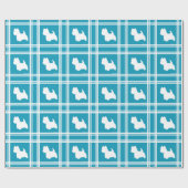 ターコイズ ラッピングペーパー (フラット)