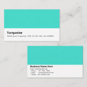 ターコイズ | 「リフレッシュと爽快」 | カラー 名刺 (正面/裏面)